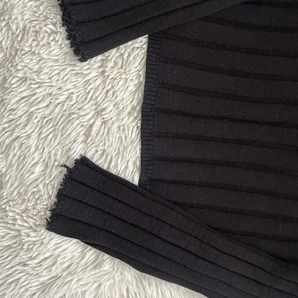 Alexander Wang cropped Black Ribbed Knit Sweater - Picture 3 of 4